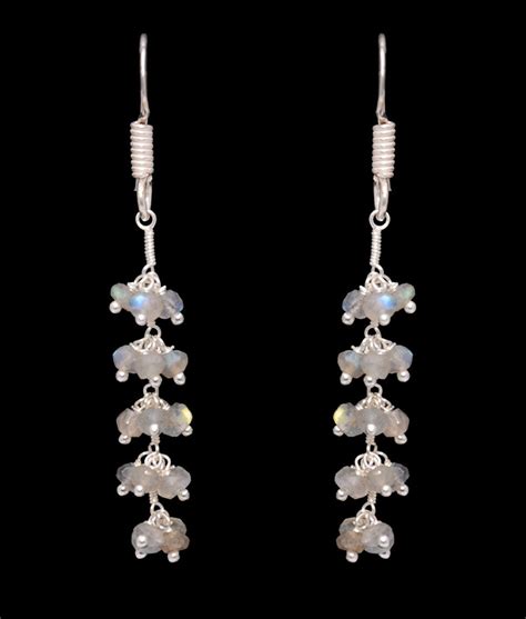 Labradorite Gemstone Faceted Bead Earring In Sterling Silver Buy