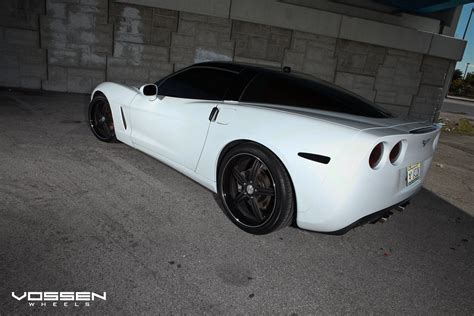 Lowered White C6 On Matte And Gloss Black Wheels Wow Corvetteforum