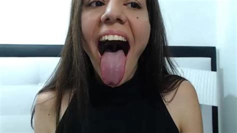 Latina Long Tongue Hot Drool Saliva Thumbzilla