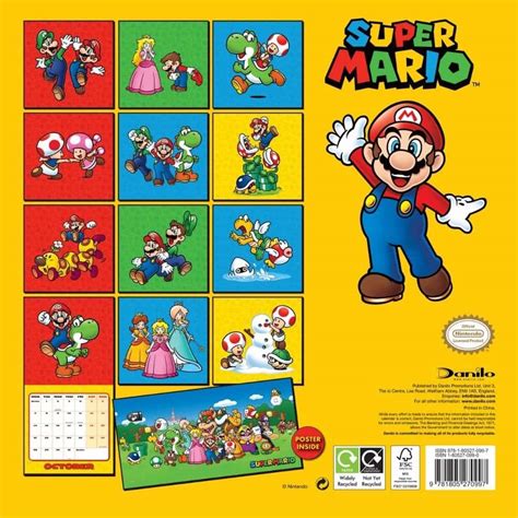 Super Mario 2024 Zidni Kalendar Glazbena Knjižara Rockmark