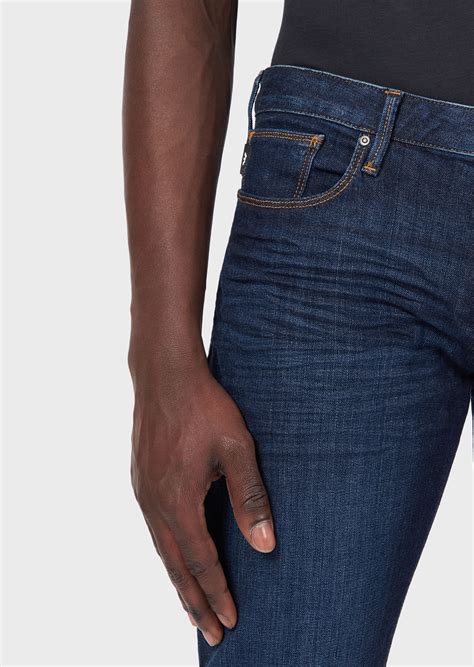 Slim Fit J Jeans In Stretch Cotton Denim Man Emporio Armani