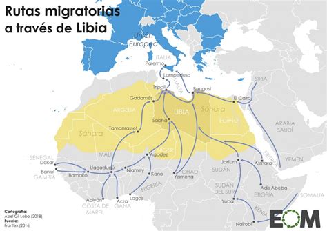 Rutas Migratorias A Través De Libia Mapas De El Orden Mundial Eom