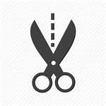 Cutting Icon Ribbon Cut Scissors Line Object