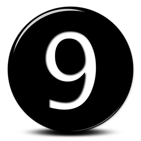 Number 9 Clipart Black And White