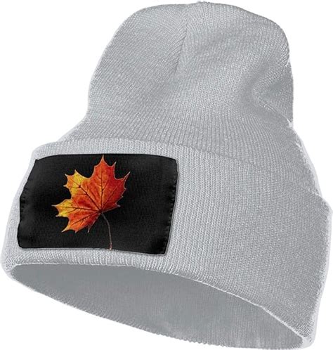 Autumn Maple Leaves Knit Hat Warm Hats Beanie Winter Daily