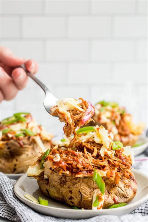 Pulled Pork Loaded Baked Potatoes Smells Like Home