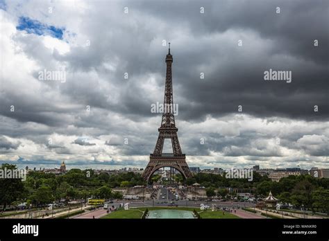 The Eiffel Tower In Paris France Panoramic View Stock Photo Alamy