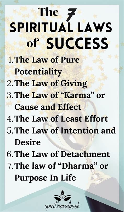 The Spiritual Laws Of Success By Deepak Chopra Spirithandbook In Spirituality
