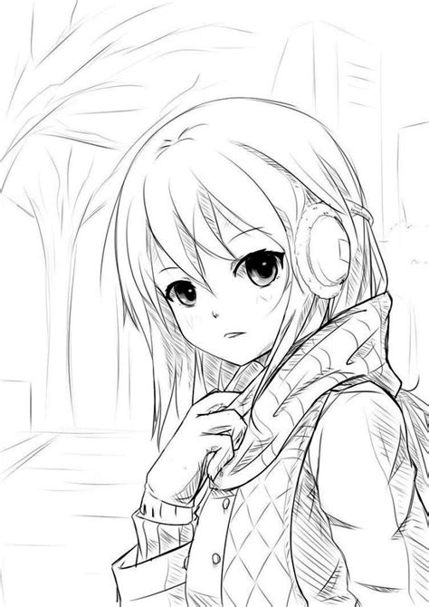 Get This Long Hair Anime Girl Coloring Pages Lh86
