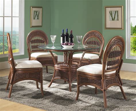 Acacia wood table top is multifunction dining set suitable for outdoor and indoor. Rattan Dining Set - Tigre Bay