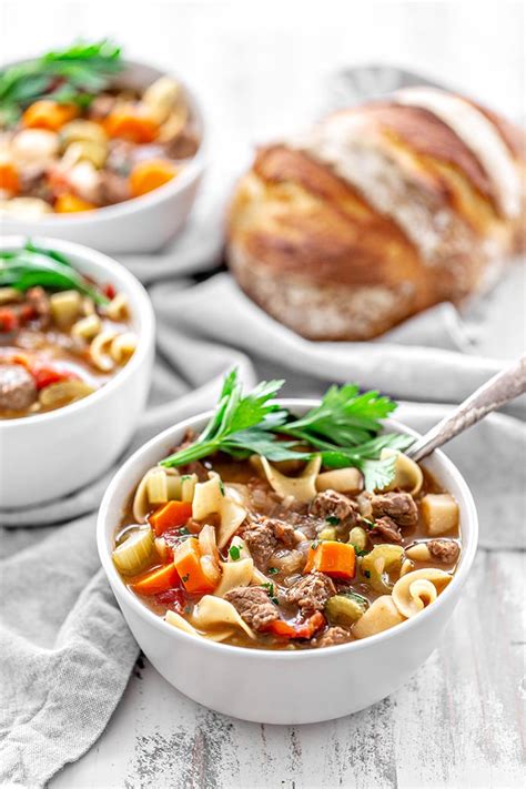 Vegetable Beef And Noodle Soup Recipe Good Life Eats
