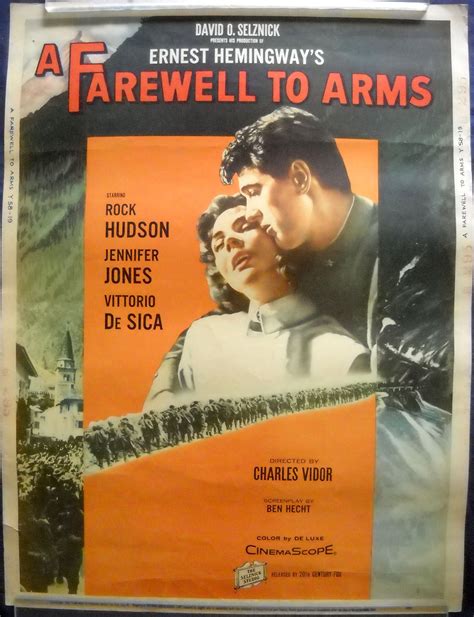 A Farewell To Arms 1958 Rare Heavy Stock Rolled 30 X 40 Poster