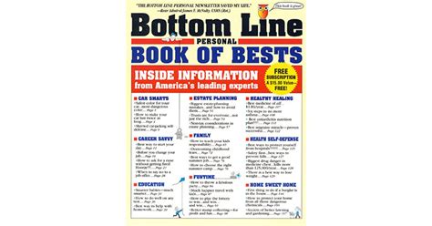 the bottom line personal book of bests inside information from america s leading experts by ken