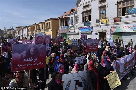 Afghan Women Carry Body Of Woman Lynched For Burning The Koran