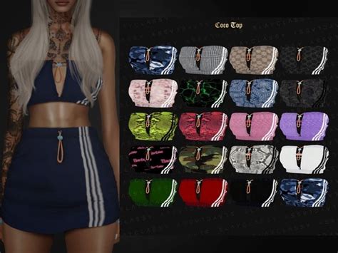 Slayclassy 108 Coco Top Sims Outfit Sims 4 Sims 4 Clothing