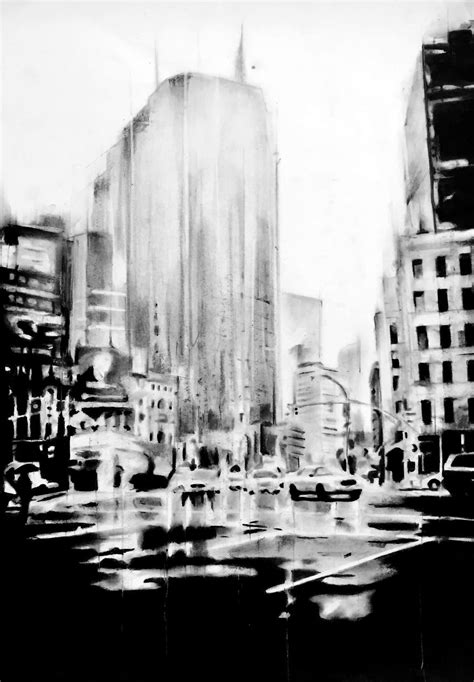 Sketch And The City I Create Charcoal Drawings Of Cities Bored Panda
