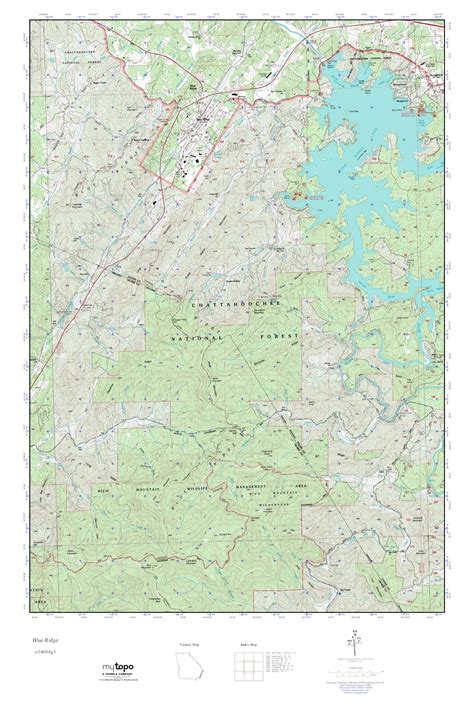 Mytopo Blue Ridge Georgia Usgs Quad Topo Map