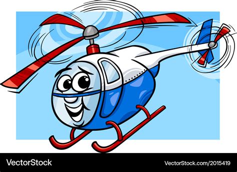 Helicopter Or Chopper Cartoon Royalty Free Vector Image
