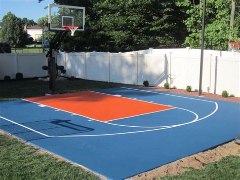 Home Basketball Hoops And Installations Basketball Court Backyard