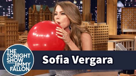 Sofia Vergara Chats With Jimmy While Sucking Helium Youtube