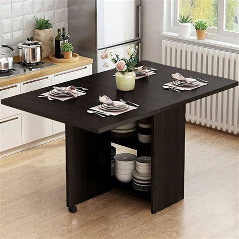 Folding Dining Table Extendable Multifunction Table Save Spacewith 2
