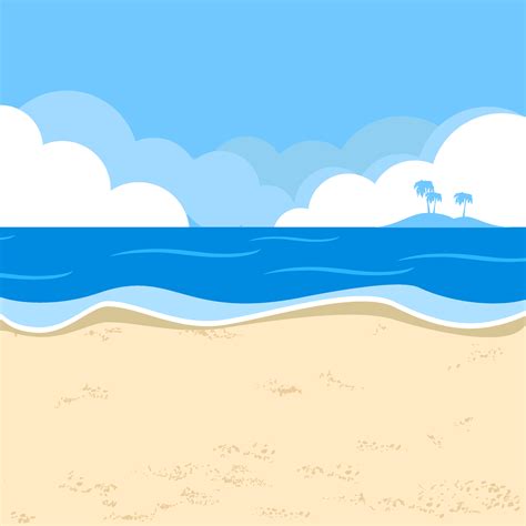 Cartoon Sea Beach Background Cartoon Sea Sandy Background Image For