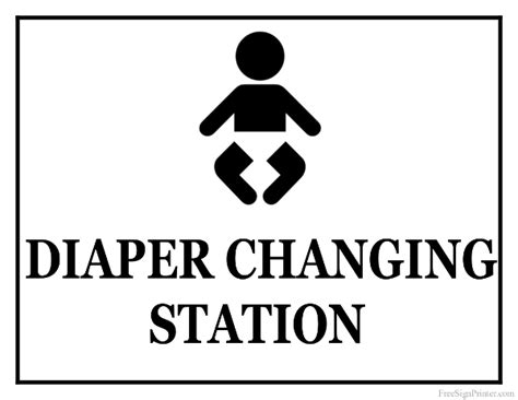 Printable Diaper Changing Station Sign