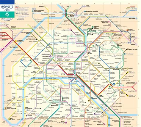 Paris Train And Metro Map Paris Underground Train Map Île De France