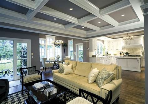 Best ceiling paint for old painted ceiling with discoloration/stains. Great Room Ceiling | Living room ceiling, Family room, Home