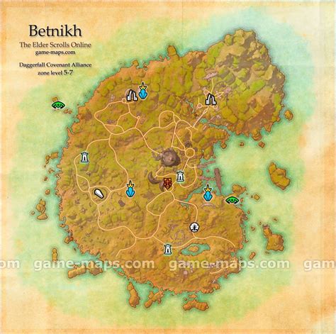 Betnikh Zone Map Island Off The South Coast Of Glenumbra In Daggerfall