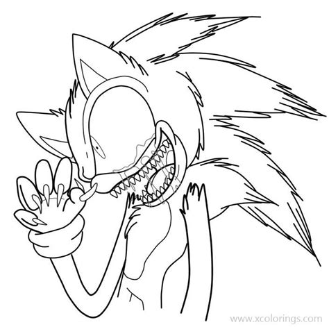 Sonic Exe Coloring Sheets Free Printable Templates