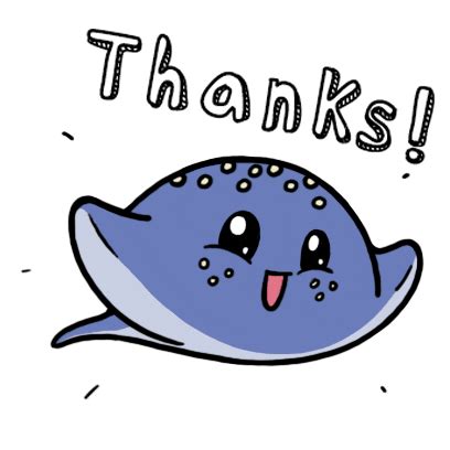 It's just impossible to remain indifferent to such a form of gratitude. Manta Ray Thank You Sticker By Aminal Sticker for iOS ...
