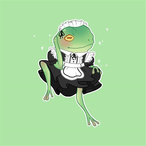 I Drew Frog In Maid Outfit 🐸🐸 Frogs