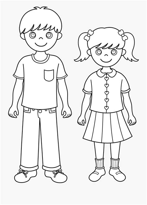 Coloring Ideas Big Brother Little Sister Clipart No Brother And Sister Clipart Black And White