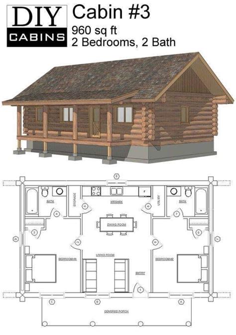 Cabin Floor Plans Log Cabin Floor Plans Tiny House Cabin House Plans