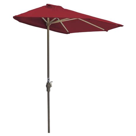 Blue Star Group Off The Wall Brella 9 Ft Patio Half Umbrella In Red
