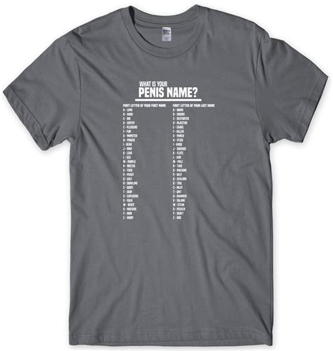 What Is Your Penis Name Mens Funny Unisex T Shirt Ebay