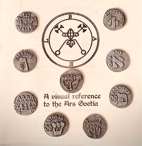 72 Demon Ars Goetia Seal Medallion Coin Sigil Set From The Etsy Hong Kong
