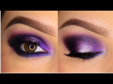 Dark Purple Smokey Eye Makeup