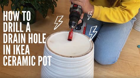 How To Drill A Drain Hole In Ikea Ceramic Pot 🌵🌵 Youtube
