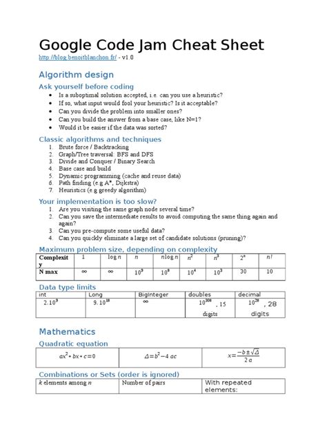 Edition (ebae) which will be covered at the. Cheat Sheet | Theoretical Computer Science | Discrete ...