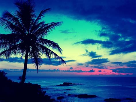 Beautiful Sea Sunset Blue Sunset Beach Wallpaper Beach