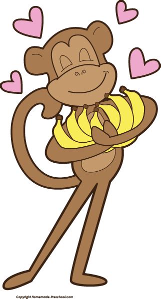 Add Some Playfulness To Your Designs With Banana Monkey Cliparts