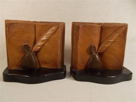 Vintage Syroco Bookends Books And Inkwell