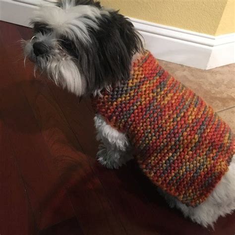 City Stripes Dog Sweater In Lion Brand Wool Ease Thick And Quick