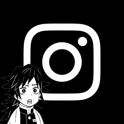 Tomioka Black Instagram Icon Ícones Personalizados Ícones Fofos