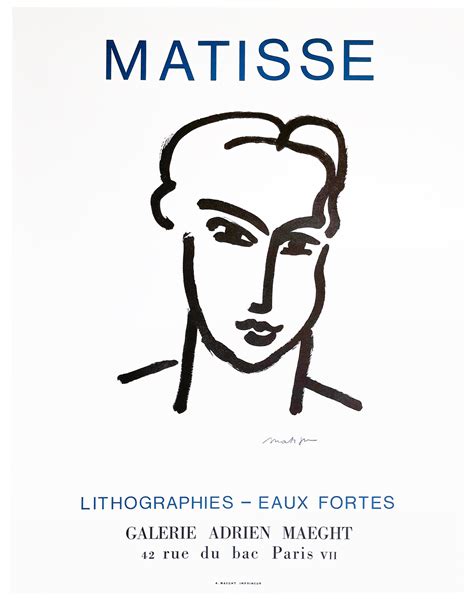 Original Exhibition Poster Matisse Maeght 1964 Nbmposter