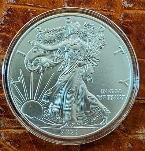 2021 American 1 Oz Silver Eagle 1 Coin 999 Fine Silver Bu Type 1 In