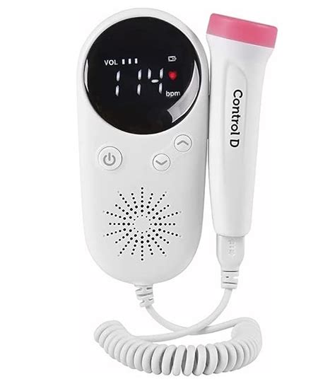 control d fetal doppler fetal heart rate monitor for home and clinic with headphone jack with