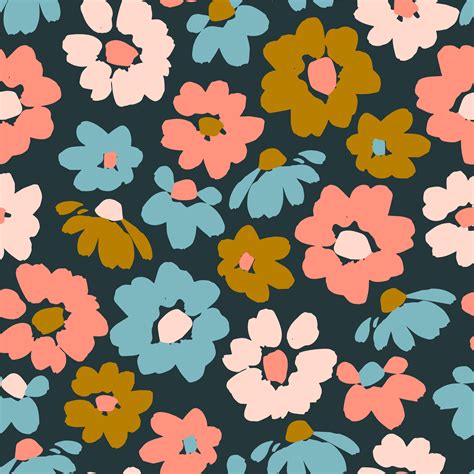 Floral Seamless Pattern 345651 Vector Art At Vecteezy
